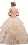 Quinceanera, sweet 16, engagement ball gown dress 