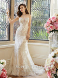 Sophia Tolli Wedding Dress satin lace mermaid trumpet gown