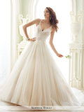 Sophia Tolli Sleeveless V-Neckline Ball Gown Wedding Dress